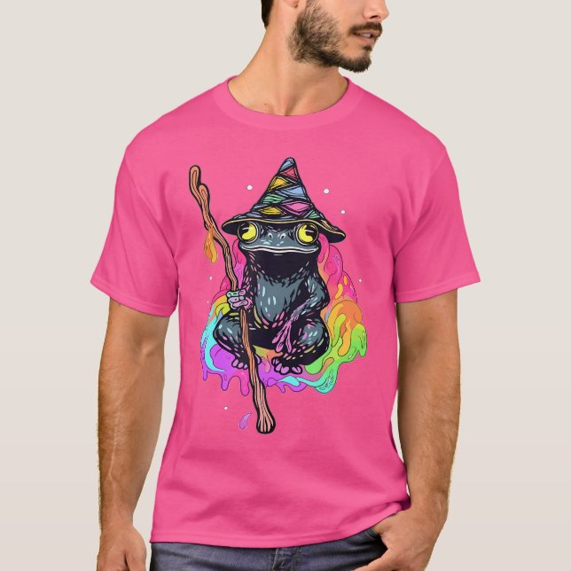 Magical Wizard Frog Edm Party Psychedelic Rave Tri T-Shirt (Vorderseite)