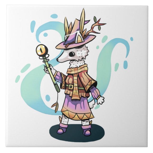 Magical wolf fliese (Vorderseite)