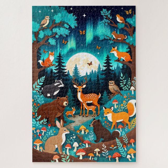 Magical Woodland Creatures Forest Puzzle - Deer Fo (Vertikal)
