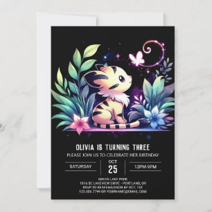 Magical Woodland Tiger Birthday Einladung
