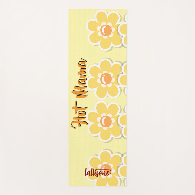 Magical yellow background name Personalized  Yogamatte (Vorderseite)
