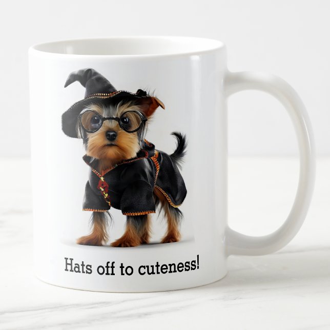 Magical Yorkie in Wizard Atture Kaffeetasse (Von Creator hochgeladen)