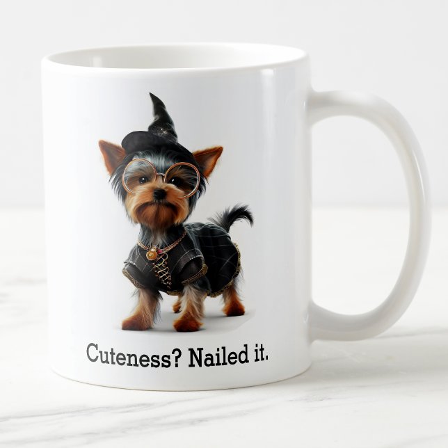Magical Yorkie in Wizard Atture Kaffeetasse (Von Creator hochgeladen)