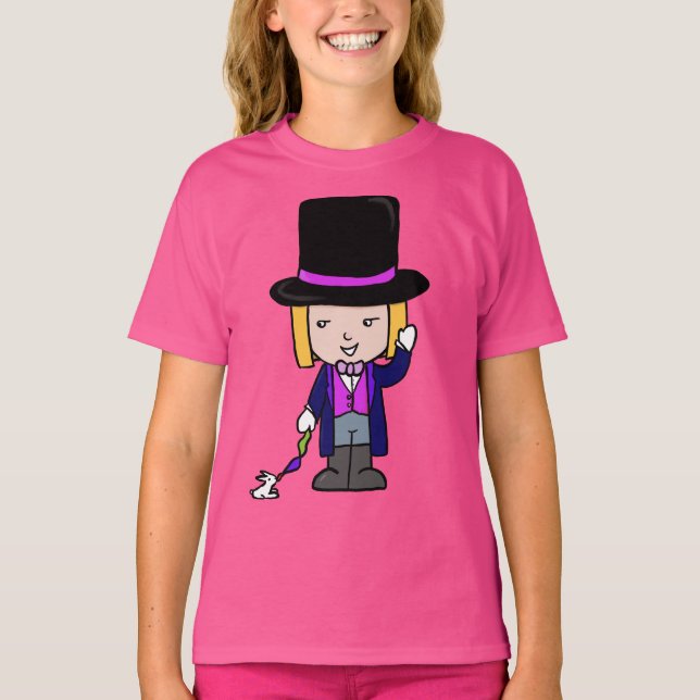 Magician Cartoon Character Design T-Shirt (Vorderseite)