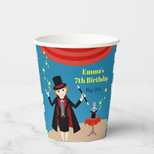 Magician Girl Show Birthday Party Pappbecher