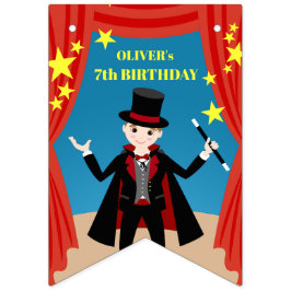 Magician Girl Show Birthday Party Wimpelkette