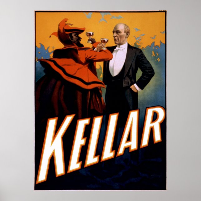 Magician Kellar toasts the Devil Poster (Vorne)