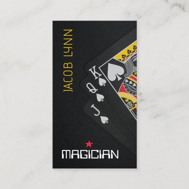 Magician Poker Business Card Visitenkarte (Vorderseite)