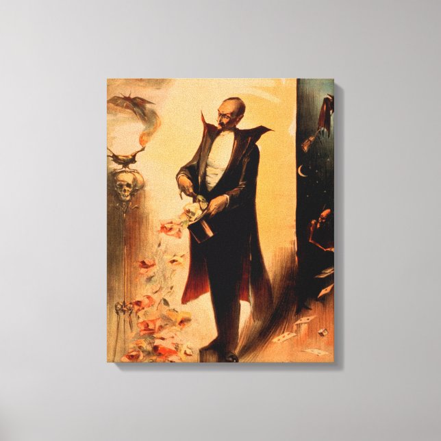 Magician Pulling Rose aus Hat Poster Leinwanddruck (Vorderseite)