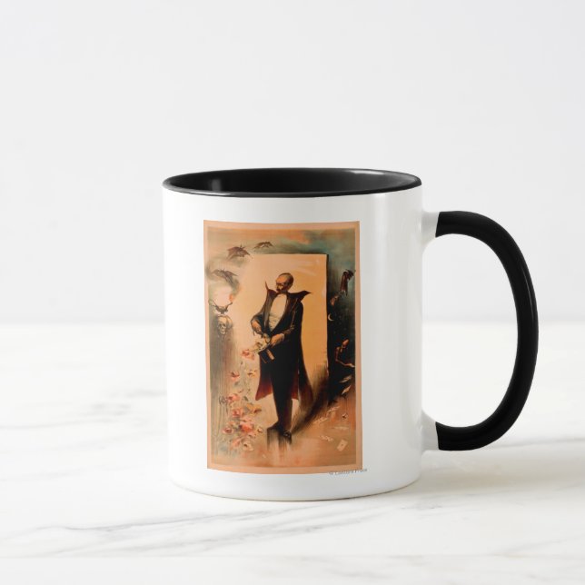 Magician Pulling Rose aus Hat Poster Tasse (Rechts)