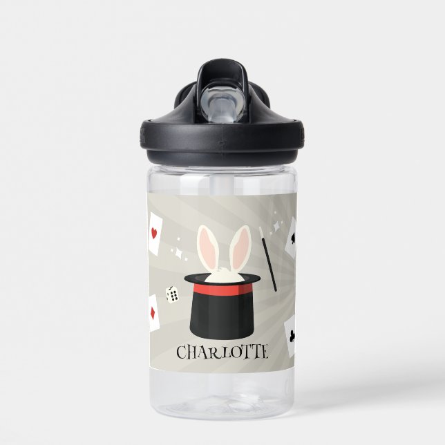 Magician Zauberer Kinder Schule für benutzerdefini Trinkflasche (Vorne)