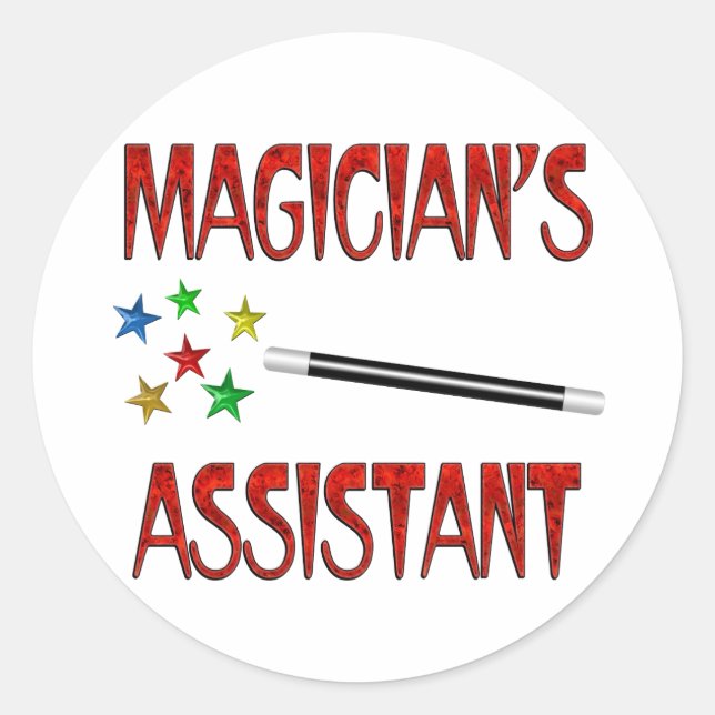 Magicians Assistant Runder Aufkleber (Vorderseite)