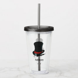 Magicians Hat and Magic Wand Personalisiert Acryltrinkbecher