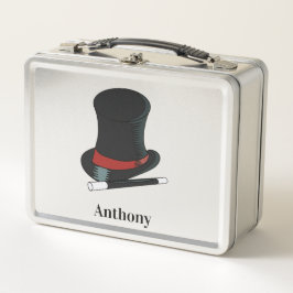 Magicians Hat and Magic Wand Personalisiert Metall Brotdose
