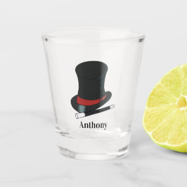 Magicians Hat and Magic Wand Personalisiert Schnapsglas