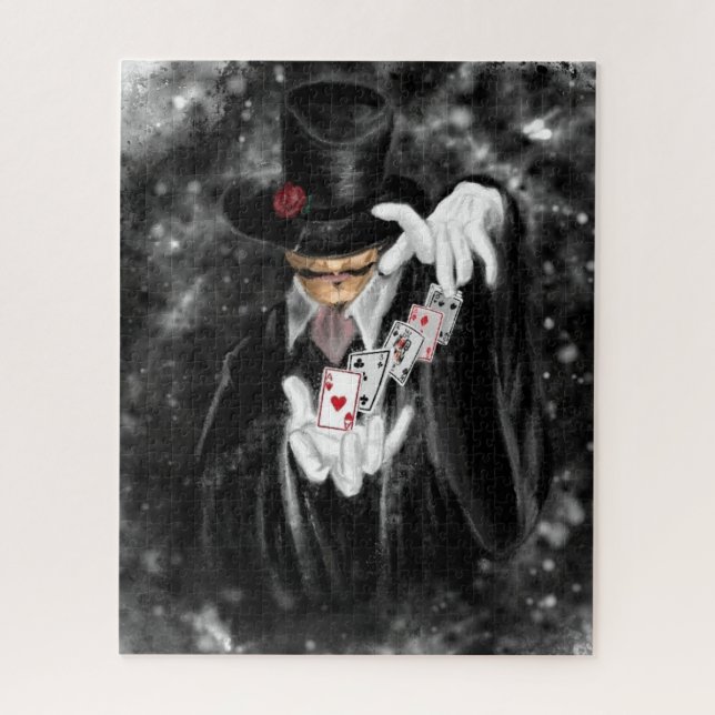 Magicien avec cartes à jouer Puzzle puzzle (Vertical)