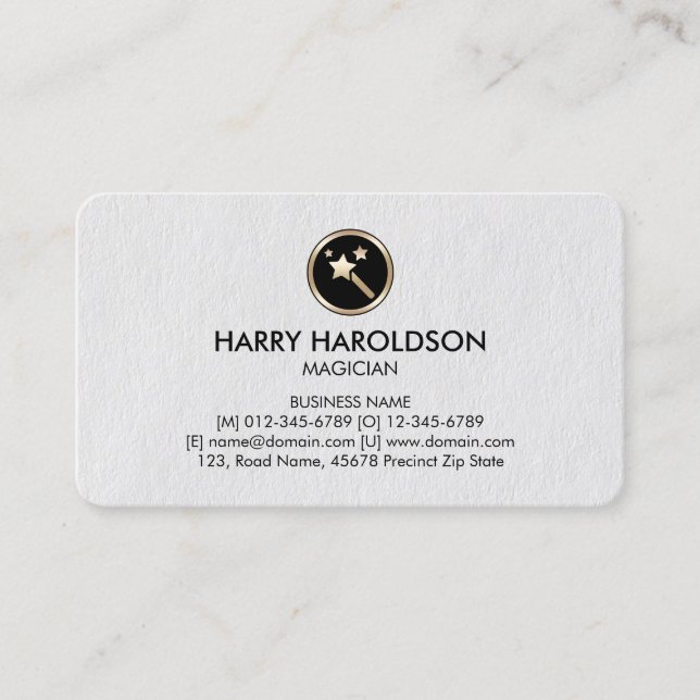 Magicien Magicien Carte de visite Premium (Devant)