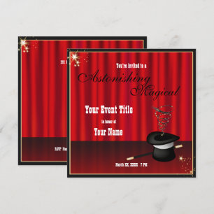 Magicien magicien, événement Invitation personnali