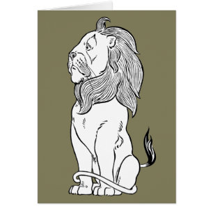 Magicien vintage de Oz, Lion peureux courageux
