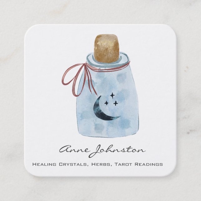 Magick Jar Square Business Card Quadratische Visitenkarte (Vorderseite)
