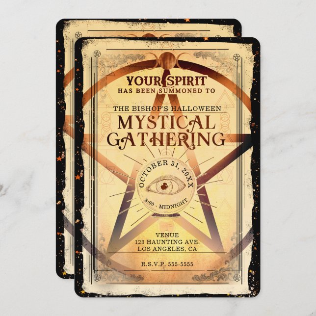 Magick Mystical Ansammlung Fortune Teller Eye Part Einladung (Vorne/Hinten)