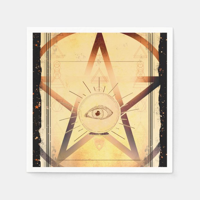 Magick Mystical Ansammlung Fortune Teller Eye Part Serviette (Vorderseite)