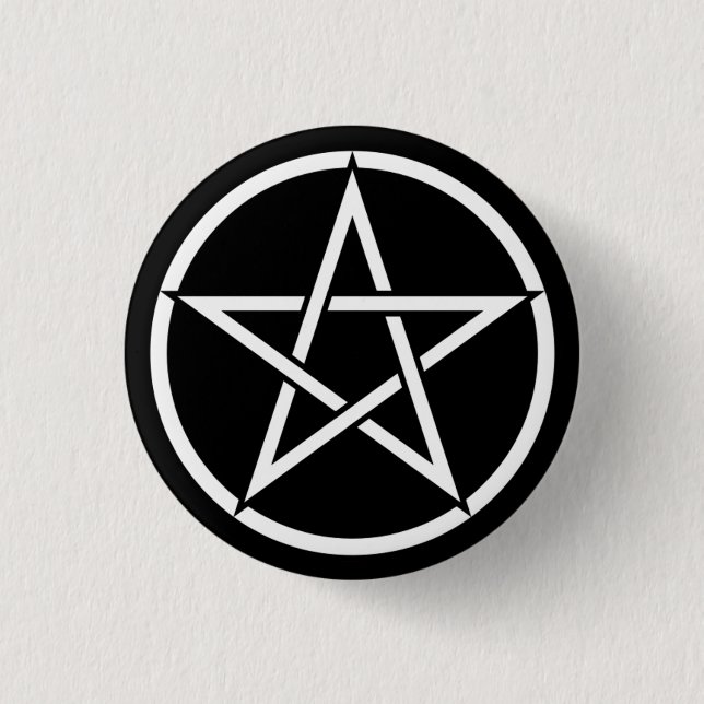 Magick Pentagram Pentacle - Button (Vorderseite)