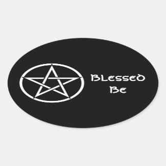 Magick Pentagram Pentacle - Ovaler Aufkleber