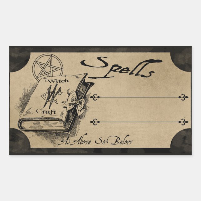 MAGICK POSITION ETIKETT RECHTECKIGER AUFKLEBER (Vorderseite)
