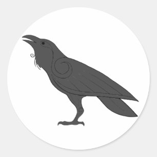 Magick - Rabe Runder Aufkleber