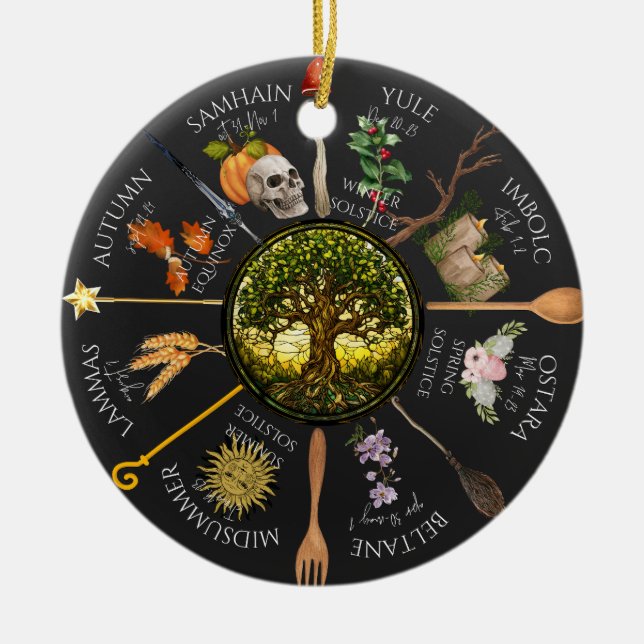 Magickalrad des Jahres Keramik Ornament (Vorne)