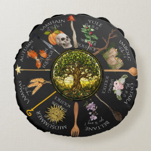 Magickalrad des Jahres Rundes Kissen