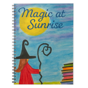 Magie bei Sonnenaufgang – Wasserfarben-Hexe Notizblock