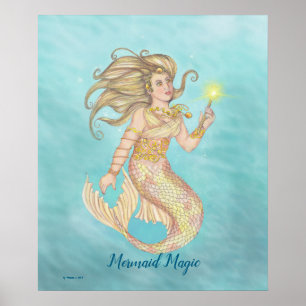 Magie der Meerjungfrau, Meerjungfrau, Fairy, Fee,  Poster