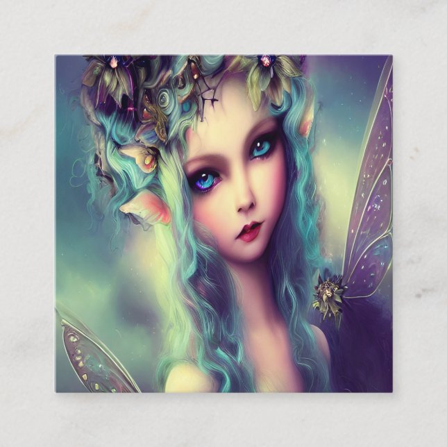 Magie der Prinzessin Fairy Quadratische Visitenkarte (Vorderseite)