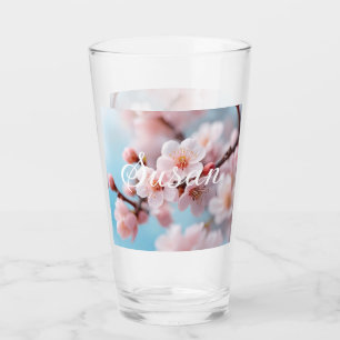 Magie der rosa Blüten Glas