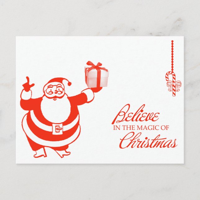 Magie der Weihnachtspostkarte Feiertagspostkarte (Vorderseite)