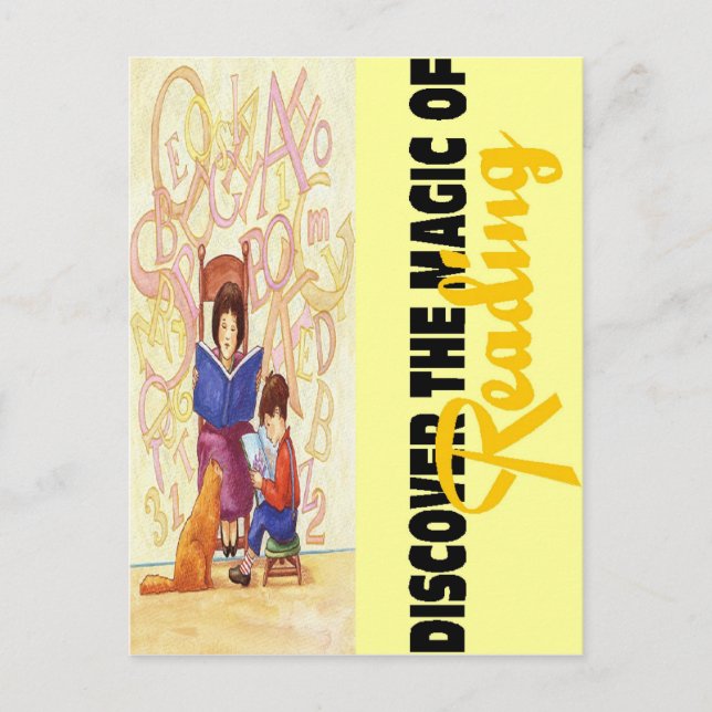 Magie des Lesens Postkarte (Vorderseite)