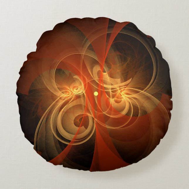 Magie du matin Abstrait Art Coussin rond (Devant)