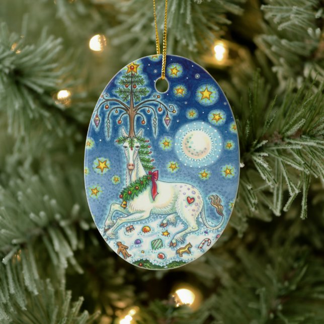 MAGIE D'UN UNICORN DE NOËL, ORNEMENT DE CHEVAL DAT (Arbre)