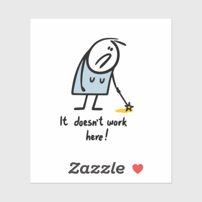 Magie funktioniert nicht aufkleber (Blatt)