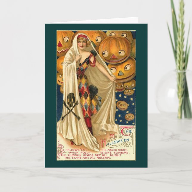 Magie Halloween Karte (Vorderseite)