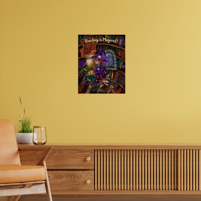 Magie in der Bibliothek 'Lesen ist Magisch' Poster (Wohnzimmer 2)