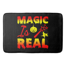 Magie ist echter Halloween Pumpkin Hexe Zauber Wan Badematte