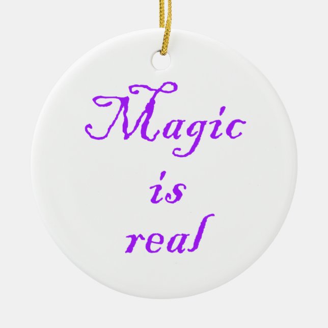 Magie ist ein echter Kreise-Ornament Keramikornament (Vorne)