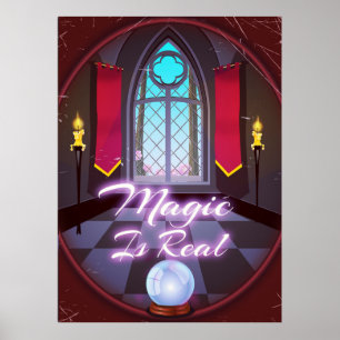Magie ist ein wirklich inspirierender Zitat-Cartoo Poster