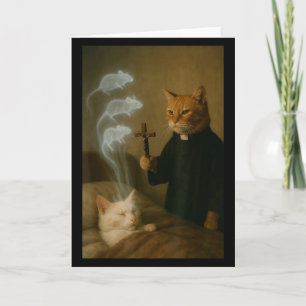 Magie-Katze Meme Katze Exorzismus Maus Lustig Fant Karte