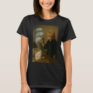 Magie-Katze Meme Katze Exorzismus Maus Lustige Fan T-Shirt