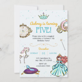 Magie Princesse Fairytale Invitation d'anniversair