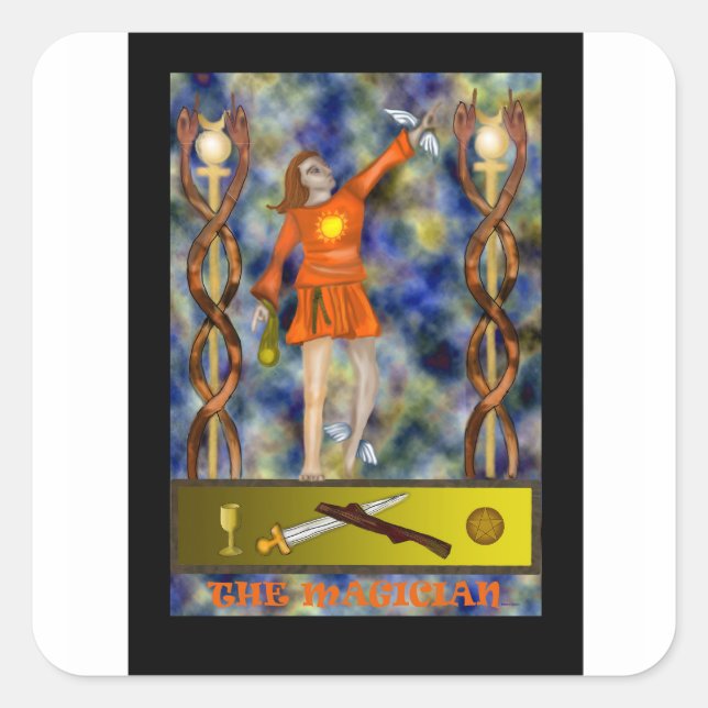 Magier - Aufkleber (Vorderseite)